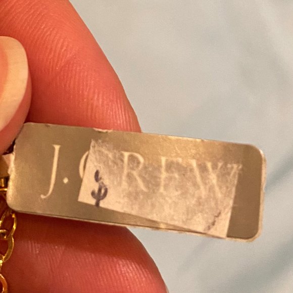 J Crew Gold Blue Crystal Necklace - Picture 7 of 13